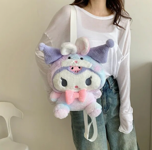 Bunny Kuromi Plushie Backpack