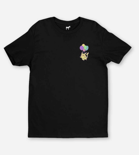 Hand-Drawn Pikachu Balloon T-Shirt