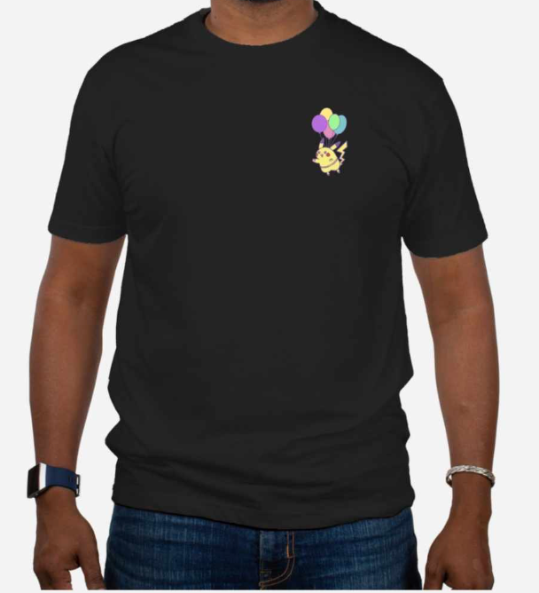 Hand-Drawn Pikachu Balloon T-Shirt