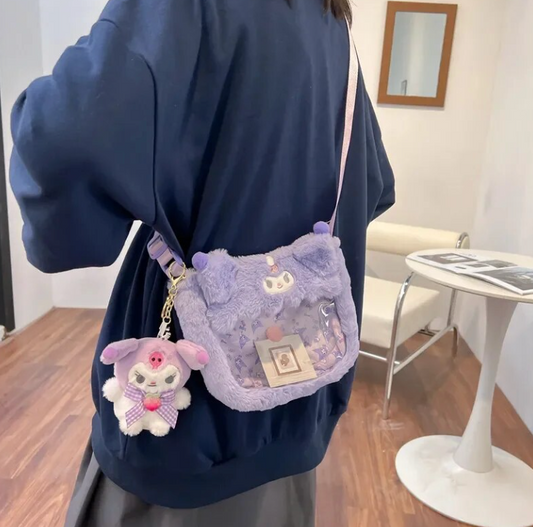 Sanrio Transparent Bags (plushie charms included)