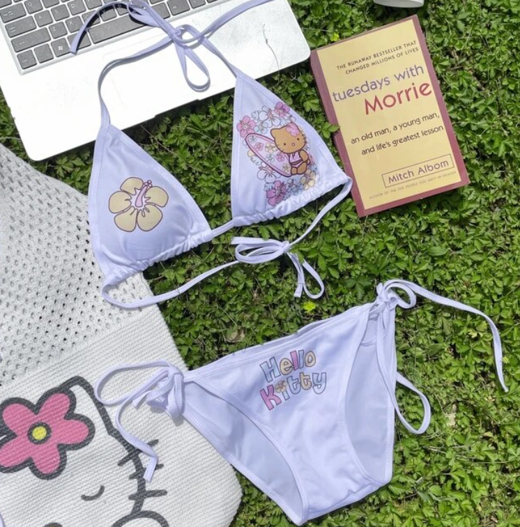 Sanrio Lilac Hello Kitty Bikini KawaiiLoversClub