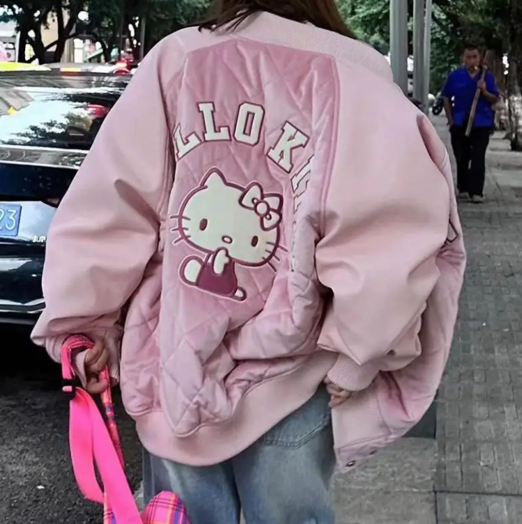 Pink Hello Kitty Baseball Jacket