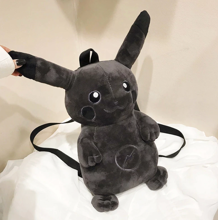 Dark Pikachu Plushie Backpack