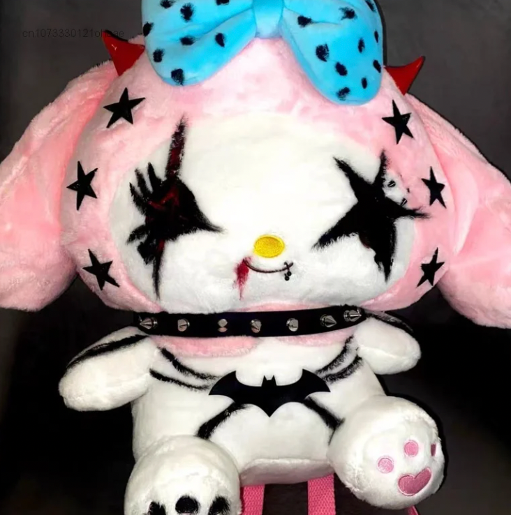 Kuromi + My Melody Goth Punk Plushie Backpack