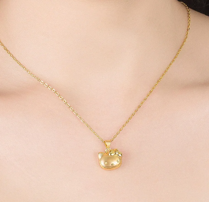 Hello Kitty Crystal Jade Necklace