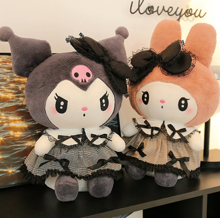 Kuromi + My Melody Lolita Plushie