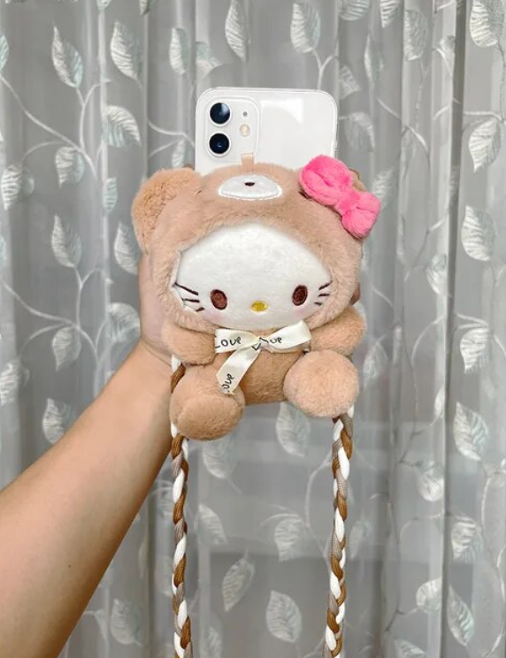 Sanrio Plushie Phone Holder Crossbody Bag