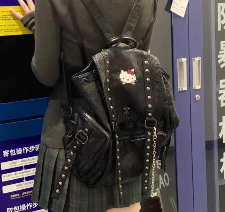 Hello Kitty Goth Punk Backpack