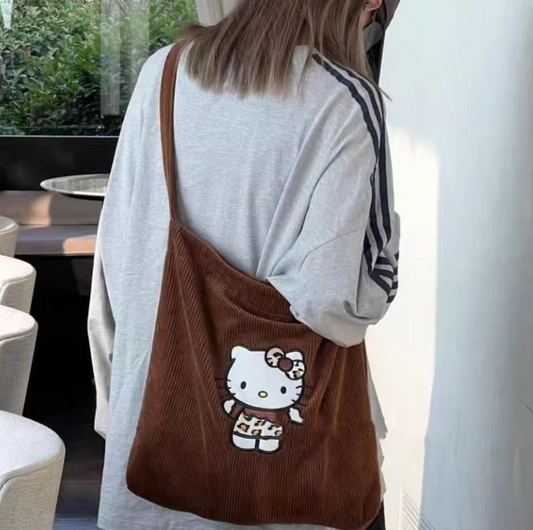 Hello Kitty Corduroy Tote Bag