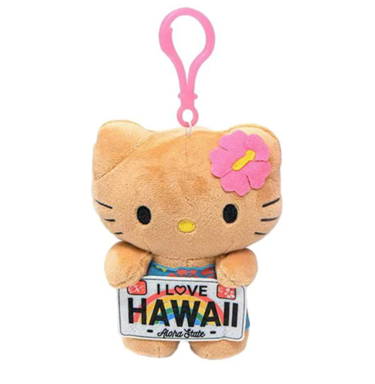 Tanned Hello Kitty Plushie Bag Charms: Hawaii Edition
