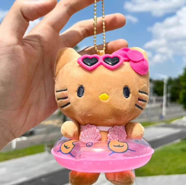 Tanned Hello Kitty Plushie Bag Charms: Hawaii Edition