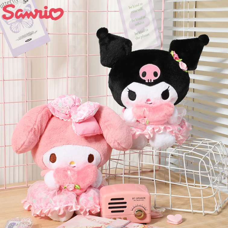 Pink Floral Sanrio Plushies