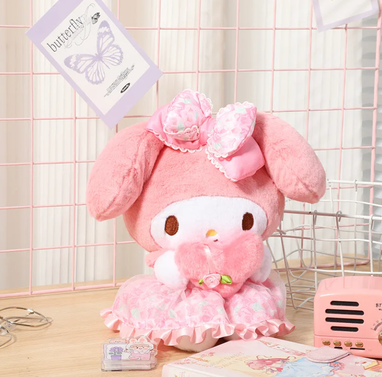 Pink Floral Sanrio Plushies