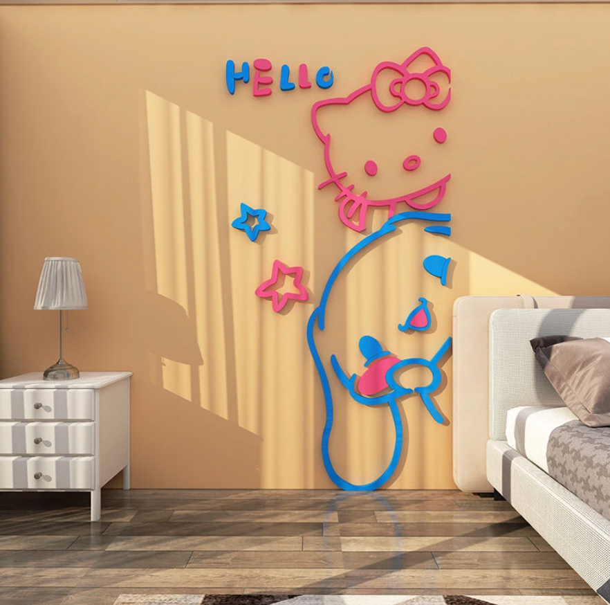 Wall 3D Acrylic Stickers – KawaiiLoversClub