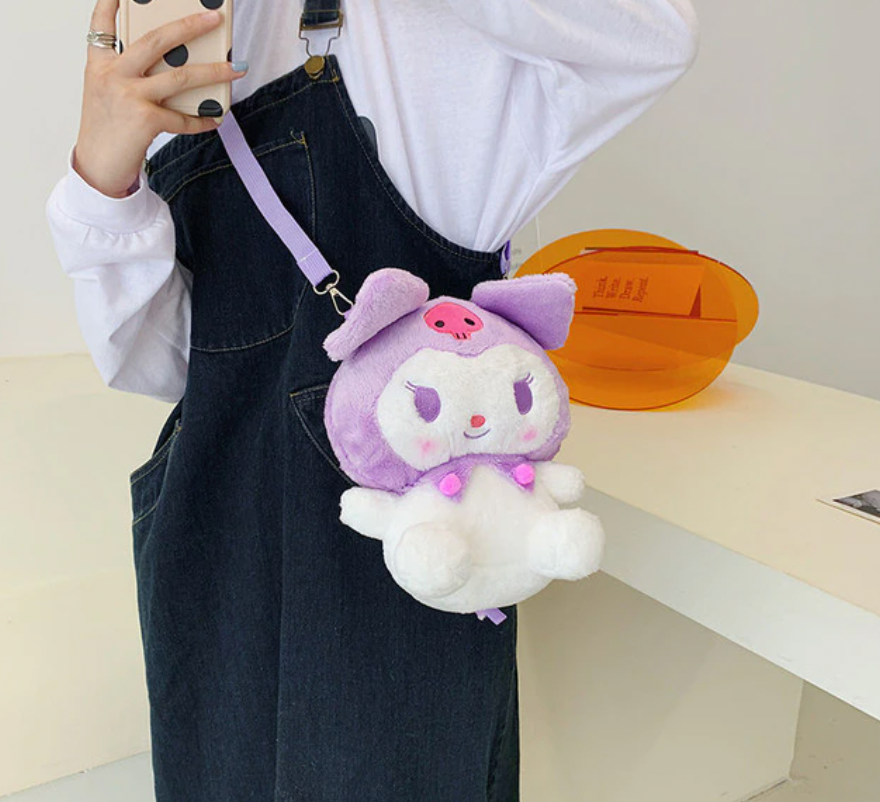 Kuromi Plushie Crossbody Bag