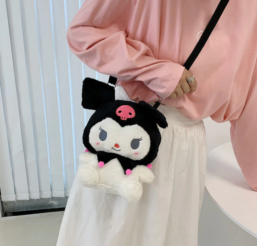 Kuromi Plushie Crossbody Bag